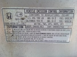 2014 HONDA ACCORD, SILVER, LX MODEL, 2.4L, AT.   A25201